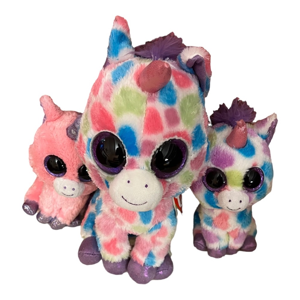Ty Beanie Boos Unicorn Trio Magic and Wishful Grab Bag